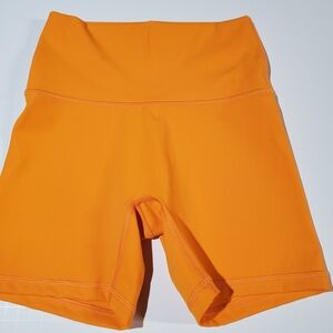 Aerie Orange High Waist Bike Shorts Stretchy Fit